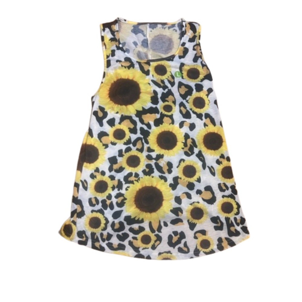 Women’s Leopard Sunflower Tank Top